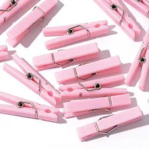 60Pcs Mini Clothespins for Baby Shower Games Girl Pink Clothes Pins 1.4Inch | Plastic Mini Clothes Pins Bulk for Dont Say Baby Game, DIY Crafts, Photo Display, Party Favors and Decorations 60Pcs Mini Clothespins for Baby Shower Games Girl Pink Clothes Pins 1.4Inch | Plastic Mini Clothes Pins Bulk for Dont Say Baby Game, DIY Crafts, Photo Display, Party Favors and Decorations