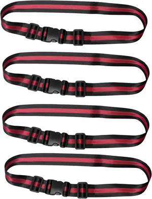 MAGARROW 1.5" Utility Straps with Buckle Adjustable, 4-Pack (RED/Black, 9.5 feet Long) MAGARROW 1.5" Utility Straps with Buckle Adjustable, 4-Pack (RED/Black, 9.5 feet Long)