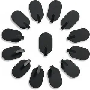 Adhesive Wall Hooks for Hanging- 12 Pack No Drill Installation, Stainless Steel Removable Hooks for Bathroom Kitchen Office, Key Towel Coat Organizer, 5 lbs Weight Capacity(Black) Adhesive Wall Hooks for Hanging- 12 Pack No Drill Installation, Stainless Steel Removable Hooks for Bathroom Kitchen Office, Key Towel Coat Organizer, 5 lbs Weight Capacity(Black)