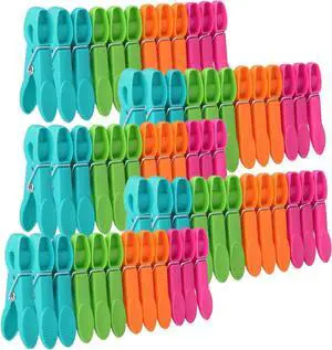 60 Pack Clothes Pins, Colored Plastic Clothespins, Strong Grip Laundry Clips, Non-Slip Washing Line Clips for Hanging Indoor & Outdoor Use, Durable and Lightweight 60 Pack Clothes Pins, Colored Plastic Clothespins, Strong Grip Laundry Clips, Non-Slip Washing Line Clips for Hanging Indoor & Outdoor Use, Durable and Lightweight
