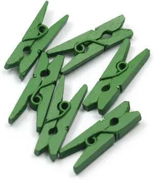 Mini Colored Spring Wood Clips, Green, 100pcs | Clothes Photo Paper Peg, Clothespin Craft Clips, Party Decoration Mini Colored Spring Wood Clips, Green, 100pcs | Clothes Photo Paper Peg, Clothespin Craft Clips, Party Decoration