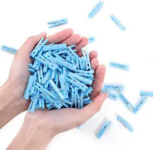 100PCS Baby Shower Games Clothespins Boy Plastic Clothes Pin Blue 1.37 inch | Clothes Pin with Waterproof Bag Mini Pin Bulk for Don't Say Baby Party Decorations, DIY Crafts 100PCS Baby Shower Games Clothespins Boy Plastic Clothes Pin Blue 1.37 inch | Clothes Pin with Waterproof Bag Mini Pin Bulk for Don't Say Baby Party Decorations, DIY Crafts