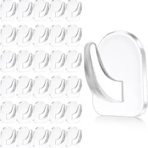 20-Pack Invisible Adhesive Hooks - Heavy Duty Clear Wall Hangers for Bathroom/Kitchen Organization, Damage-Free Removable Hooks for Towels, Utensils and Decor 20-Pack Invisible Adhesive Hooks - Heavy Duty Clear Wall Hangers for Bathroom/Kitchen Organization, Damage-Free Removable Hooks for Towels, Utensils and Decor