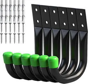 SWANLAKE Heavy Duty Garage Storage Utility Hooks, Utility Hooks for Garage Wall,Color Black (6PCS) SWANLAKE Heavy Duty Garage Storage Utility Hooks, Utility Hooks for Garage Wall,Color Black (6PCS)