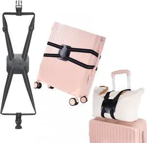 Luggage Straps for Suitcases, Travel Accessories to Connect Two Suitcase, Add A Bag Luggage Strap for Carry On Luggages Adjustable Buckle Belt (Black/Black-1pcs) Luggage Straps for Suitcases, Travel Accessories to Connect Two Suitcase, Add A Bag Luggage Strap for Carry On Luggages Adjustable Buckle Belt (Black/Black-1pcs)