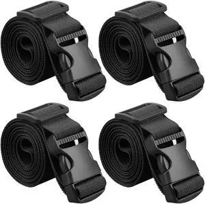 MAGARROW 80" Long Utility Luggage Straps with Buckle Adjustable (Black (4-Pack), 1.5" Wide - 80" Long) MAGARROW 80" Long Utility Luggage Straps with Buckle Adjustable (Black (4-Pack), 1.5" Wide - 80" Long)