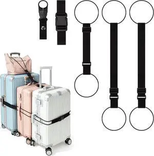 5 Pcs Luggage Straps for Multiple Suitcases | Luggage straps Tsa Approved, Adjustable Elastic Design, Anti-Slip Buckle & Cup Clip for Connecting Suitcases and Bags Stably 5 Pcs Luggage Straps for Multiple Suitcases | Luggage straps Tsa Approved, Adjustable Elastic Design, Anti-Slip Buckle & Cup Clip for Connecting Suitcases and Bags Stably