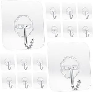 Heavy Duty Adhesive Hooks 33 lb(Max) 15KG,Waterproof and Oilproof Reusable Seamless Hooks Heavy Duty Wall Hook for Kitchen Bathroom Office 14 Pack Heavy Duty Adhesive Hooks 33 lb(Max) 15KG,Waterproof and Oilproof Reusable Seamless Hooks Heavy Duty Wall Hook for Kitchen Bathroom Office 14 Pack