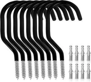 GURADESIGN 8-Pack Heavy Duty Bike Hook, Loading Capacity 100 LBS, 6 inch, Bike Hooks for Garage Wall and Garage Ceiling GURADESIGN 8-Pack Heavy Duty Bike Hook, Loading Capacity 100 LBS, 6 inch, Bike Hooks for Garage Wall and Garage Ceiling