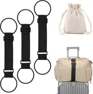 Black Adjustable Elastic Luggage Straps for Suitcase, Travel Bungee Straps | Multi-Purpose Compact Travel Accessory to Secure Extra Luggage Bags and Free Your Hands On Trips Black Adjustable Elastic Luggage Straps for Suitcase, Travel Bungee Straps | Multi-Purpose Compact Travel Accessory to Secure Extra Luggage Bags and Free Your Hands On Trips