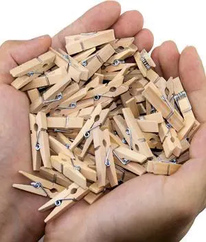 1.4 Inch Mini Clothespins, 100pcs Small Clothes Pins for Photos | Small Clothes Pins Wooden, Mini Photo Clips for Baby Shower Crafts DIY Project 1.4 Inch Mini Clothespins, 100pcs Small Clothes Pins for Photos | Small Clothes Pins Wooden, Mini Photo Clips for Baby Shower Crafts DIY Project