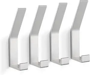Coat Rack Hooks Wall Mounted, Silver 4Packs, Bath Towel Rope Hooks for Kitchen, Door, Cabinet, Bathroom, Foyers, Hallways, and Bedrooms Coat Rack Hooks Wall Mounted, Silver 4Packs, Bath Towel Rope Hooks for Kitchen, Door, Cabinet, Bathroom, Foyers, Hallways, and Bedrooms