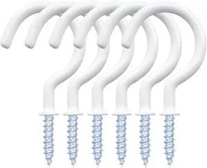 yuntop 12 Pack Vinyl Coated Ceiling Hooks,Screw-in Mug Hooks | Multi-Function Wall Hooks Kitchen Hooks Cup Hooks for Indoors Outdoors (White, 2 Inch) yuntop 12 Pack Vinyl Coated Ceiling Hooks,Screw-in Mug Hooks | Multi-Function Wall Hooks Kitchen Hooks Cup Hooks for Indoors Outdoors (White, 2 Inch)