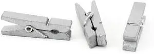 CleverDelights 1 3/8" Mini Wood Clothespins - Metallic Silver - 50 Pack CleverDelights 1 3/8" Mini Wood Clothespins - Metallic Silver - 50 Pack