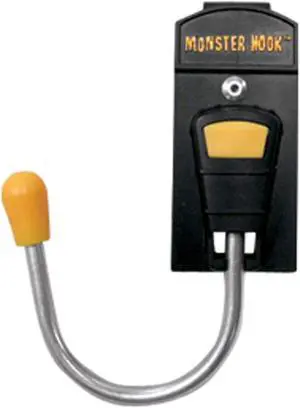 McGuire-Nicholas Monster Hook, 1 Pack, Black and Yellow | Metal clip, 180° rotating hook for drills, nail guns, saws, and garden tools, Designed for left hand or right hand use McGuire-Nicholas Monster Hook, 1 Pack, Black and Yellow | Metal clip, 180° rotating hook for drills, nail guns, saws, and garden tools, Designed for left hand or right hand use
