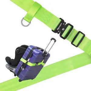 Vigorport Travel Belt, Luggage Strap Convert Carry-on Luggage into Airport | Hands-Free Heavy Duty Stroller Carrier to Convert Luggage, (Green, 76 InchMetal Buckle) Vigorport Travel Belt, Luggage Strap Convert Carry-on Luggage into Airport | Hands-Free Heavy Duty Stroller Carrier to Convert Luggage, (Green, 76 InchMetal Buckle)