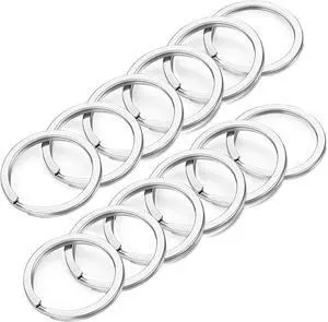 Gkeygo Key Rings, 12 pcs Stainless Steel Key Ring for Keychains, 1.1inch Flat Split Keychain Ring for Car Keys Dog Ring Tag Lanyards Home School Office DIY, Silver Gkeygo Key Rings, 12 pcs Stainless Steel Key Ring for Keychains, 1.1inch Flat Split Keychain Ring for Car Keys Dog Ring Tag Lanyards Home School Office DIY, Silver