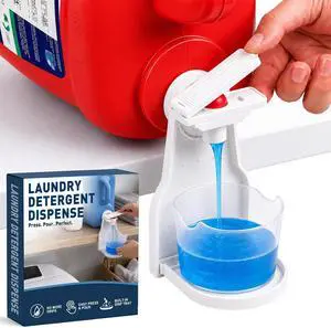 Laundry Detergent Dispenser Cup Holder, No Drip Laundry Detergent Holder with Easy Press Nozzle Switch, Laundry Cup Holder and Drip Tray for Liquid Detergent Dispenser, Laundry Room Organization Laundry Detergent Dispenser Cup Holder, No Drip Laundry Detergent Holder with Easy Press Nozzle Switch, Laundry Cup Holder and Drip Tray for Liquid Detergent Dispenser, Laundry Room Organization