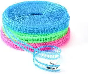 3 Pack of ALINNA Windproof Nylon Clothesline Pink Blue Green Colors Adjustable Clothes Drying Rope Travel Clothes Line Portable Laundry Line for Indoor Outdoor Camping Home Hotel(5m/16.4ft) 3 Pack of ALINNA Windproof Nylon Clothesline Pink Blue Green Colors Adjustable Clothes Drying Rope Travel Clothes Line Portable Laundry Line for Indoor Outdoor Camping Home Hotel(5m/16.4ft)