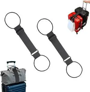 Luggage Straps for SuitcasesMulti-Use Strong Adjustable Luggage Connector Straps, Durable, Waterproof, Bungee StrapsTravel Suitcase Essential Travel Essentials (Black 2PCS) Luggage Straps for SuitcasesMulti-Use Strong Adjustable Luggage Connector Straps, Durable, Waterproof, Bungee StrapsTravel Suitcase Essential Travel Essentials (Black 2PCS)