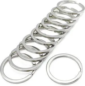 11 Pcs Stainless Steel Keyrings,Heavy Duty Round Split Key Chain Rings,30 mm/1.2 inch Flat Keyring 11 Pcs Stainless Steel Keyrings,Heavy Duty Round Split Key Chain Rings,30 mm/1.2 inch Flat Keyring