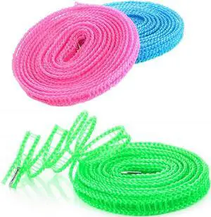 Foshine Clotheslines 3 pcs 1.64ft Length Clothes Drying Rope Portable | Windproof 5m Clothesline For Camping Travel Indoor Outdoor Laundry Clothes Line Blue Pink Green Foshine Clotheslines 3 pcs 1.64ft Length Clothes Drying Rope Portable | Windproof 5m Clothesline For Camping Travel Indoor Outdoor Laundry Clothes Line Blue Pink Green