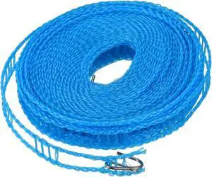 uxcell Portable Clothesline, 26.24ft Nylon Windproof Non-Slip Washing Line Rope for Courtyard Outdoor Travel Camping Laundry Drying, Blue uxcell Portable Clothesline, 26.24ft Nylon Windproof Non-Slip Washing Line Rope for Courtyard Outdoor Travel Camping Laundry Drying, Blue