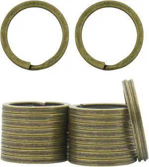 20 Pack Key Ring Keychain 1 Inch 25mm Diameter Metal Flat Split Key Chains Rings for Home Car Dog Tag Office Lanyards Keys Attachment Bronze 20 Pack Key Ring Keychain 1 Inch 25mm Diameter Metal Flat Split Key Chains Rings for Home Car Dog Tag Office Lanyards Keys Attachment Bronze