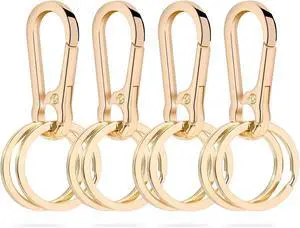 4PCS Metal Keychain Clip Hook Keychain Keyring Key Chain Ring Clip Holder for Car Keys Women Men 4PCS Metal Keychain Clip Hook Keychain Keyring Key Chain Ring Clip Holder for Car Keys Women Men