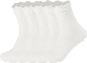 Ruffle Socks Women Cute Frilly Sock Lightweight Cotton Sock Crew Socks Ruffle Socks Women Cute Frilly Sock Lightweight Cotton Sock Crew Socks