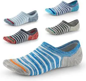 No Show Socks for Men & Women, Low Cut with Non-Slip Heel Grip, 5 Pairs | Everyday invisible look for sneakers and casual wear. Mixed colors add style. Non-slip silicone heel grips stay put No Show Socks for Men & Women, Low Cut with Non-Slip Heel Grip, 5 Pairs | Everyday invisible look for sneakers and casual wear. Mixed colors add style. Non-slip silicone heel grips stay put
