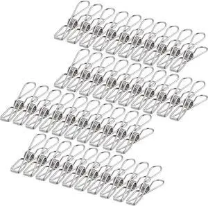 40 Pack Stainless Steel Clothes Pins, Stainless Steel Laundry Hanging Clothesline Clips Clothes Pegs for Washing Line Clothes Pegs Strong Card Pegs Metal Clips Fabric Clips for Clothes, Paper Files 40 Pack Stainless Steel Clothes Pins, Stainless Steel Laundry Hanging Clothesline Clips Clothes Pegs for Washing Line Clothes Pegs Strong Card Pegs Metal Clips Fabric Clips for Clothes, Paper Files