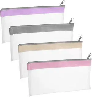 4 Pcs Small Clear Makeup Bag, Mini Clear Zipper Pouch Bag Organizer Pouch | for Travel, Lipstick & Earphone Storage (Purple, Gray, Pink, Beige, 8.86 x 4.13 Inches) 4 Pcs Small Clear Makeup Bag, Mini Clear Zipper Pouch Bag Organizer Pouch | for Travel, Lipstick & Earphone Storage (Purple, Gray, Pink, Beige, 8.86 x 4.13 Inches)