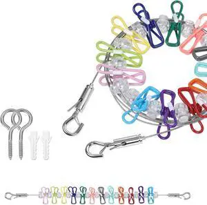 Retractable Portable Clothesline for Travel, Heavy Duty Stainless Steel Wire Laundry Line, Anti-Sag Indoor Outdoor Clothes Line for Hotel, Cruise Ship, RV, Camping (Colorful, 10 Ft) Retractable Portable Clothesline for Travel, Heavy Duty Stainless Steel Wire Laundry Line, Anti-Sag Indoor Outdoor Clothes Line for Hotel, Cruise Ship, RV, Camping (Colorful, 10 Ft)