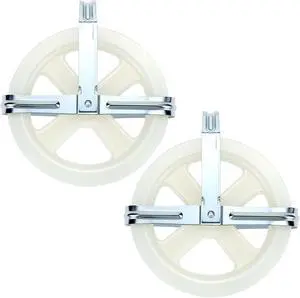 QWORK Clothesline Pulley Set, 2 Pack 5-Inch Nylon Pulley for Outdoor Clotheslines, Fits Rope Up to 3/8-in QWORK Clothesline Pulley Set, 2 Pack 5-Inch Nylon Pulley for Outdoor Clotheslines, Fits Rope Up to 3/8-in