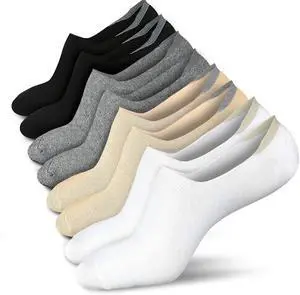 wernies No Show Socks Women Low Cut Ankle Socks Non Slip 4/8 Pairs | Thin Flat Boat Line Short Socks with Silicone Heel Grips, Breathable Combed Cotton, Invisible Socks,Size 5-14 wernies No Show Socks Women Low Cut Ankle Socks Non Slip 4/8 Pairs | Thin Flat Boat Line Short Socks with Silicone Heel Grips, Breathable Combed Cotton, Invisible Socks,Size 5-14