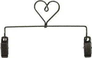 Ackfeld Manufacturing 6in Heart Holder Charcoal Quilt Clip Hanger Ackfeld Manufacturing 6in Heart Holder Charcoal Quilt Clip Hanger