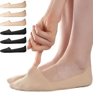 Sofier No Show Socks Womens,6 Pairs Non Slip Low Cut Invisible Liner | Thin silky fabric,cotton sole,breathable,fits flats,loafers,sneakers,casual dress shoes Sofier No Show Socks Womens,6 Pairs Non Slip Low Cut Invisible Liner | Thin silky fabric,cotton sole,breathable,fits flats,loafers,sneakers,casual dress shoes