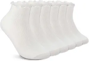 DarkCom Ruffle Socks Womens 6 Pair Cute Ankle Lettuce Edge Frilly Crew Sock | Socks for Women Feature Soft Fabric with Elastic Cuffs, Ideal for Daily Wear, Size 5-9 DarkCom Ruffle Socks Womens 6 Pair Cute Ankle Lettuce Edge Frilly Crew Sock | Socks for Women Feature Soft Fabric with Elastic Cuffs, Ideal for Daily Wear, Size 5-9