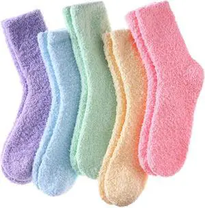 LINEMIN Womens Fuzzy Socks Cozy Fluffy Winter Warm Slipper Socks Microfiber Soft Home Sleeping Socks LINEMIN Womens Fuzzy Socks Cozy Fluffy Winter Warm Slipper Socks Microfiber Soft Home Sleeping Socks