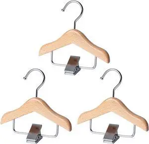 Ximimark 3PCS Solid Wood Mini Hanger for Pet Clothes Dog Clothing Hanger with Clip and Hook for Pet Accessories Ximimark 3PCS Solid Wood Mini Hanger for Pet Clothes Dog Clothing Hanger with Clip and Hook for Pet Accessories