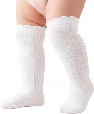 Baby Toddler Ruffled Knee High Socks for Girls & Boys, Long Tube, 0-3 T | Ruffled Cuff, Knee-High Tube, Soft, Breathable, Dressy Outfits, Multiple Colors and Sizes for Babies and Toddlers Baby Toddler Ruffled Knee High Socks for Girls & Boys, Long Tube, 0-3 T | Ruffled Cuff, Knee-High Tube, Soft, Breathable, Dressy Outfits, Multiple Colors and Sizes for Babies and Toddlers
