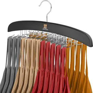 ZEDODIER Tank Top Hangers, Bra Organizer for Closet, 24 Storage Capacity, Non-Slip Hanging Tie Holder Closet Organizer and Storage for Camisoles Tank Tops Bras Ties Swimsuits Strappy Dress, Black ZEDODIER Tank Top Hangers, Bra Organizer for Closet, 24 Storage Capacity, Non-Slip Hanging Tie Holder Closet Organizer and Storage for Camisoles Tank Tops Bras Ties Swimsuits Strappy Dress, Black