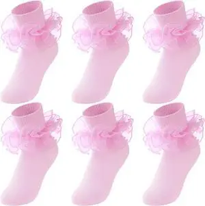 choyaxo 3 Pairs Girls Ruffle Socks Frilly Socks Big Ruffle for Toddler Girls choyaxo 3 Pairs Girls Ruffle Socks Frilly Socks Big Ruffle for Toddler Girls