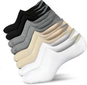 wernies No Show Socks Women Low Cut Ankle Socks Non Slip 4/8 Pairs | Thin Flat Boat Line Short Socks with Silicone Heel Grips, Breathable Combed Cotton, Invisible Socks,Size 5-14 wernies No Show Socks Women Low Cut Ankle Socks Non Slip 4/8 Pairs | Thin Flat Boat Line Short Socks with Silicone Heel Grips, Breathable Combed Cotton, Invisible Socks,Size 5-14