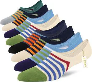 COOPLUS Mens No Show Socks Cotton Low Cut Non Slip Casual Socks Invisible Flat Boat Socks (8 Pairs) COOPLUS Mens No Show Socks Cotton Low Cut Non Slip Casual Socks Invisible Flat Boat Socks (8 Pairs)