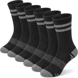 Toddler Kids Boys Basketball Athletic Crew Socks 6 Pairs | Youth Girls, Long Soft Cozy, Casual Cotton, Striped Seamless, Sports Socks for School Uniform, Holiday Outdoor Toddler Kids Boys Basketball Athletic Crew Socks 6 Pairs | Youth Girls, Long Soft Cozy, Casual Cotton, Striped Seamless, Sports Socks for School Uniform, Holiday Outdoor