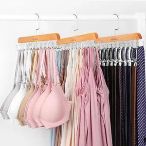TOPIA HANGER 2 Pack Bra Hanger for Closet, Premium Wooden Tank Top Hangers | 40 Foldable Hooks, 360°Rotating Hooks, Easy to Install, Durable Solid Wood, Space Saving Storage for Tank Tops, Bras, Belts TOPIA HANGER 2 Pack Bra Hanger for Closet, Premium Wooden Tank Top Hangers | 40 Foldable Hooks, 360°Rotating Hooks, Easy to Install, Durable Solid Wood, Space Saving Storage for Tank Tops, Bras, Belts