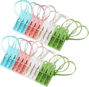 24 Pack Plastic Clothes Pins Heavy Duty Outdoor for Hanging Clothes,Mini ClothesPins with Hanging Rope,Hangers with Clips, Bag Clips,Photo Clips Craft Clips 24 Pack Plastic Clothes Pins Heavy Duty Outdoor for Hanging Clothes,Mini ClothesPins with Hanging Rope,Hangers with Clips, Bag Clips,Photo Clips Craft Clips