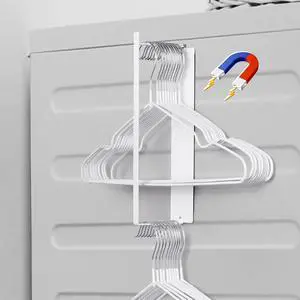 EASTTOWEST Magnetic Hanger Organizer Stacker,Clothes Hanger Storage Rack,Hanger Holder for Closet Laundry Room Washing Machine,White EASTTOWEST Magnetic Hanger Organizer Stacker,Clothes Hanger Storage Rack,Hanger Holder for Closet Laundry Room Washing Machine,White